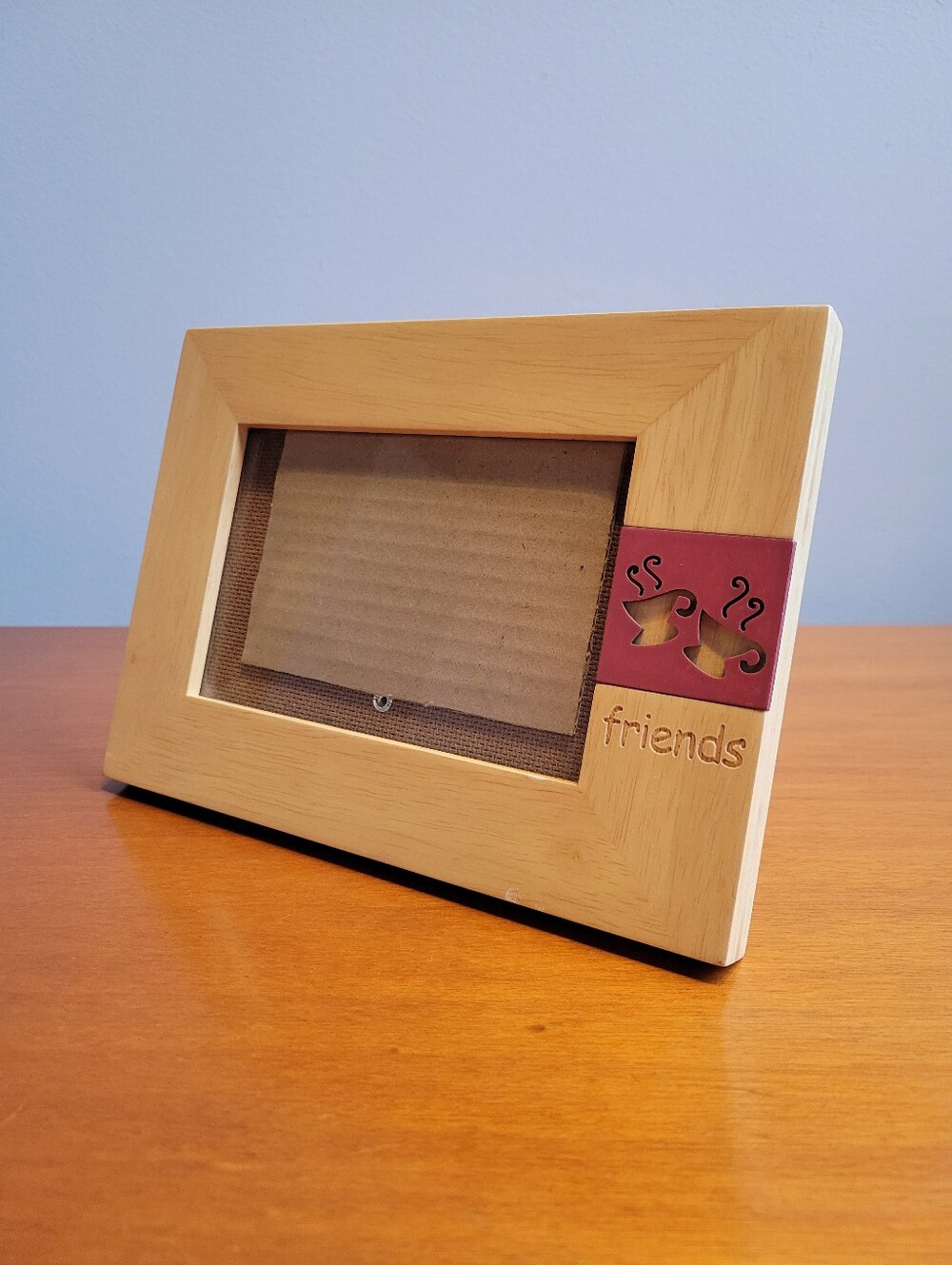 Rare Woods 2001 Friends Coffee Mug Wood Picture Frame 5.5x3.5 Y2K